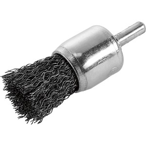 Spazzola metallica per trapano, ideale per rimuovere ruggine e pulire.