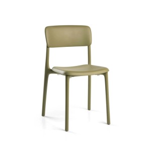 Sedia impilabile Poppy in polipropilene verde 49,5x49h79,5 cm