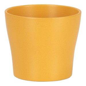 Scheurich vaso decorativo 808 color curcuma, Ø 11 cm. Vaso in ceramica per interni.