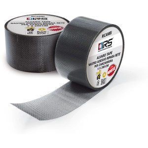 Nastro adesivo grigio per riparare zanzariere, 5x200cm.