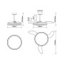 Plafoniera ventilatore LED Luna 5710 lm 3000-5000 K Ø106x 32,5x45 cm_12