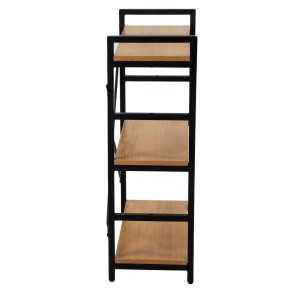 Scaffale in metallo e legno Achille 3 ripiani 60x28x83,5 cm