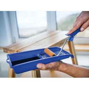 Set per verniciatura LUX, 4 pezzi, con vaschetta, rullo e telaio per verniciare.