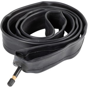 Camera d'aria nera per bicicletta, arrotolata, per riparazioni e ricambi.