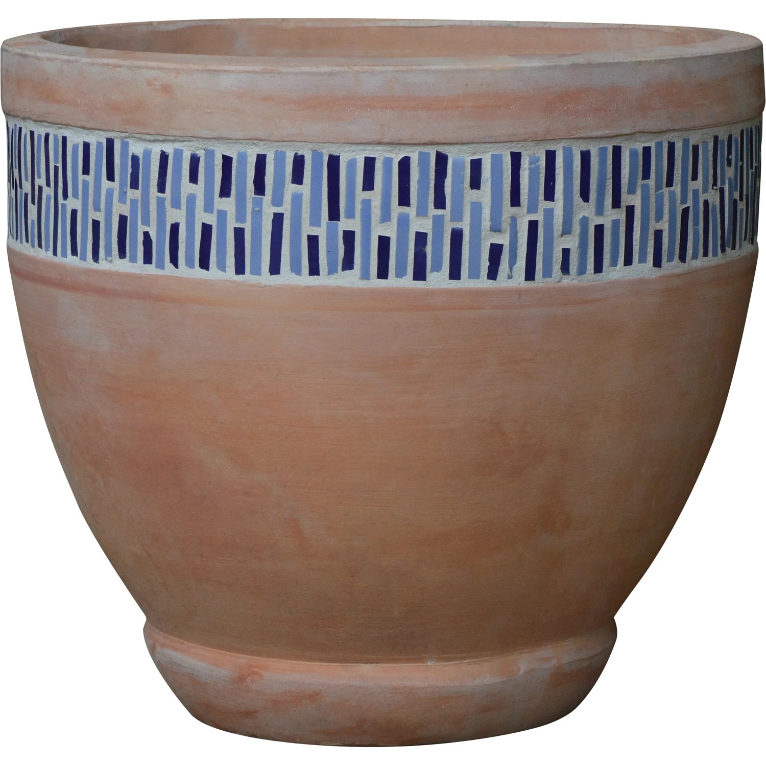 Vaso Da Parete In Terracotta Smaltata Blu 18 Cm – Per Esterni, Resistente Alle Intemperie