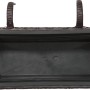 Fioriera da balcone rettangolare t.b.t. in rattan marrone con inserto in plastica nera.