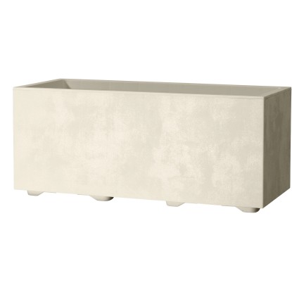 Fioriera da esterno Deroma Millennium materiale sintetico bianco 59x25x25 cm