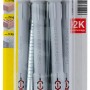 Fischer DuoXpand tasselli 10x140 mm, confezione da 4 con vite a testa svasata, adatti per calcestruzzo e muratura.