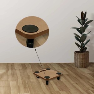Carrello multiuso quadrato mdf antiscivolo 29x29 cm portata 200 kg
