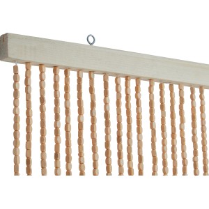 t.b.t. tenda per porta con perline di legno, colore naturale.