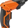 Avvitatore a batteria OBI 3,6V, set da 56 pezzi in arancio/nero. Avvitatore compatto con set di inserti.