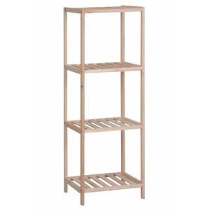 Scaffale in legno di abete 4 ripiani 35x30x100 cm