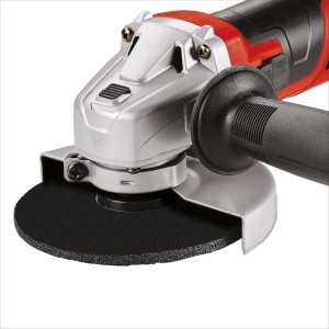 Smerigliatrice angolare Einhell TC-AG 115/1 con disco abrasivo e impugnatura supplementare.