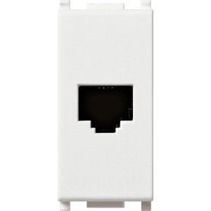 Inserto t.b.t. per tecnologia dati in bianco, adatto per serie di interruttori.