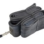 Camera d'aria nera per bicicletta, arrotolata con valvola. Accessorio per pneumatici bici.
