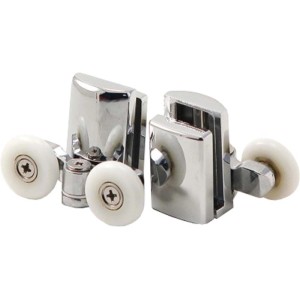 Rulli inferiori doppi box doccia vetro 6 mm Idrostile ø23 mm bianco