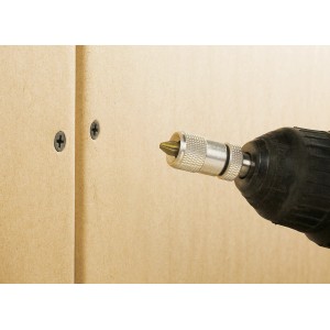 Portainserti LUX regolabile con vite nel legno, 6 mm (1/4) x 80 mm.