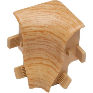 Angolo interno OBI in rovere (2 pz.) per battiscopa per laminato e parquet, installazione senza attrezzi.