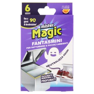 Mister Magic Fantasmini deodorante per pattumiere e piccoli ambienti, 6 pezzi.