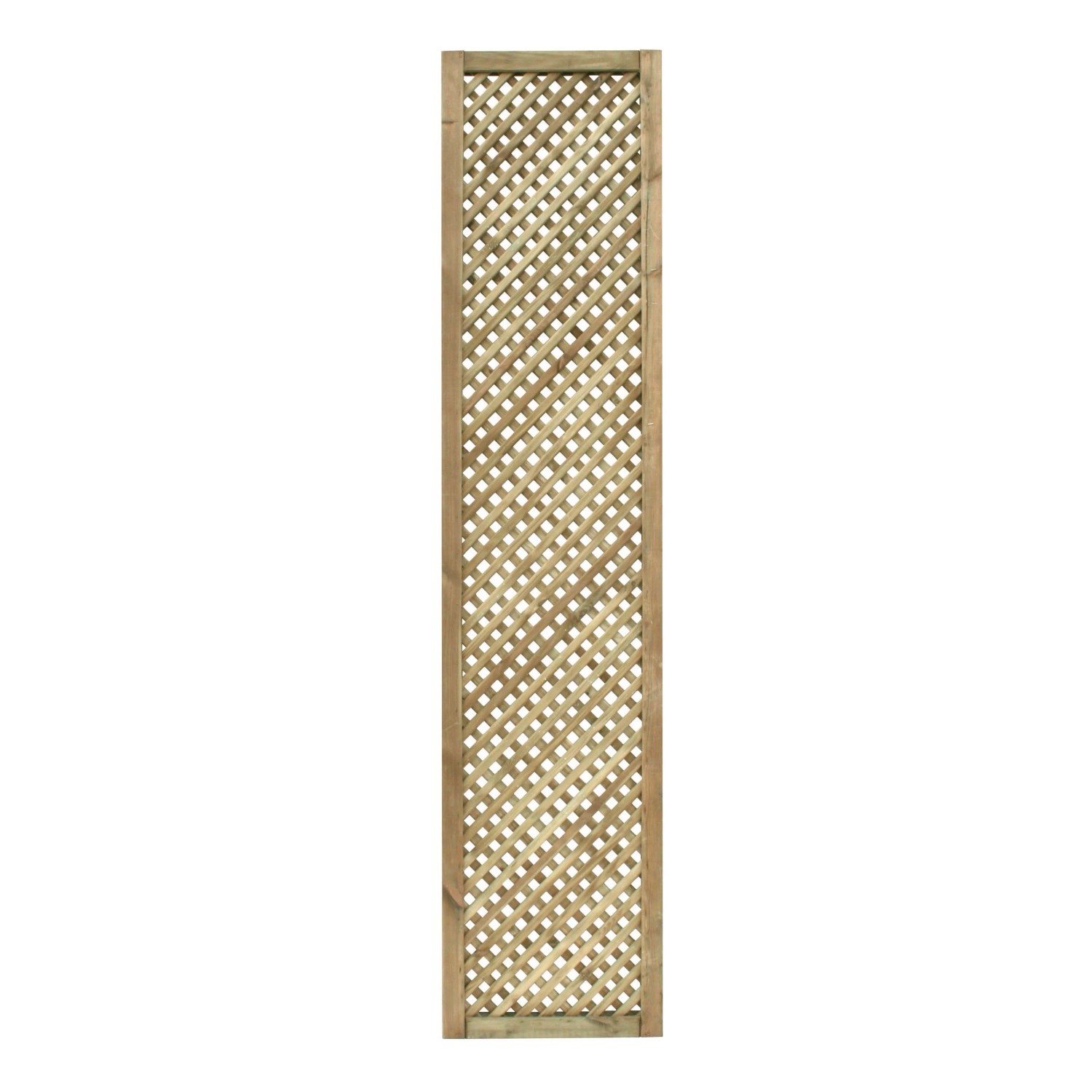 Pannello grigliato in legno per recinzioni da giardino, finitura naturale.