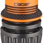 Raccordo Claber per sistemi di irrigazione, arancio/nero.