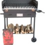 Barbecue a carbonella t.b.t. con ripiano per legna e carbone.