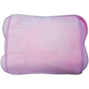 Cuscinetto riscaldante rosa t.b.t. per calore elettrico, ideale per le giornate fredde.