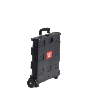 Carrello da officina nero t.b.t. con ruote e maniglia di traino.