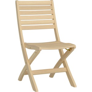 Sedia da giardino Chelse senza cuscino pieghevole in legno di acacia