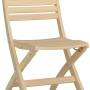Sedia pieghevole Canston in legno naturale, ideale per giardino, balcone e terrazza.