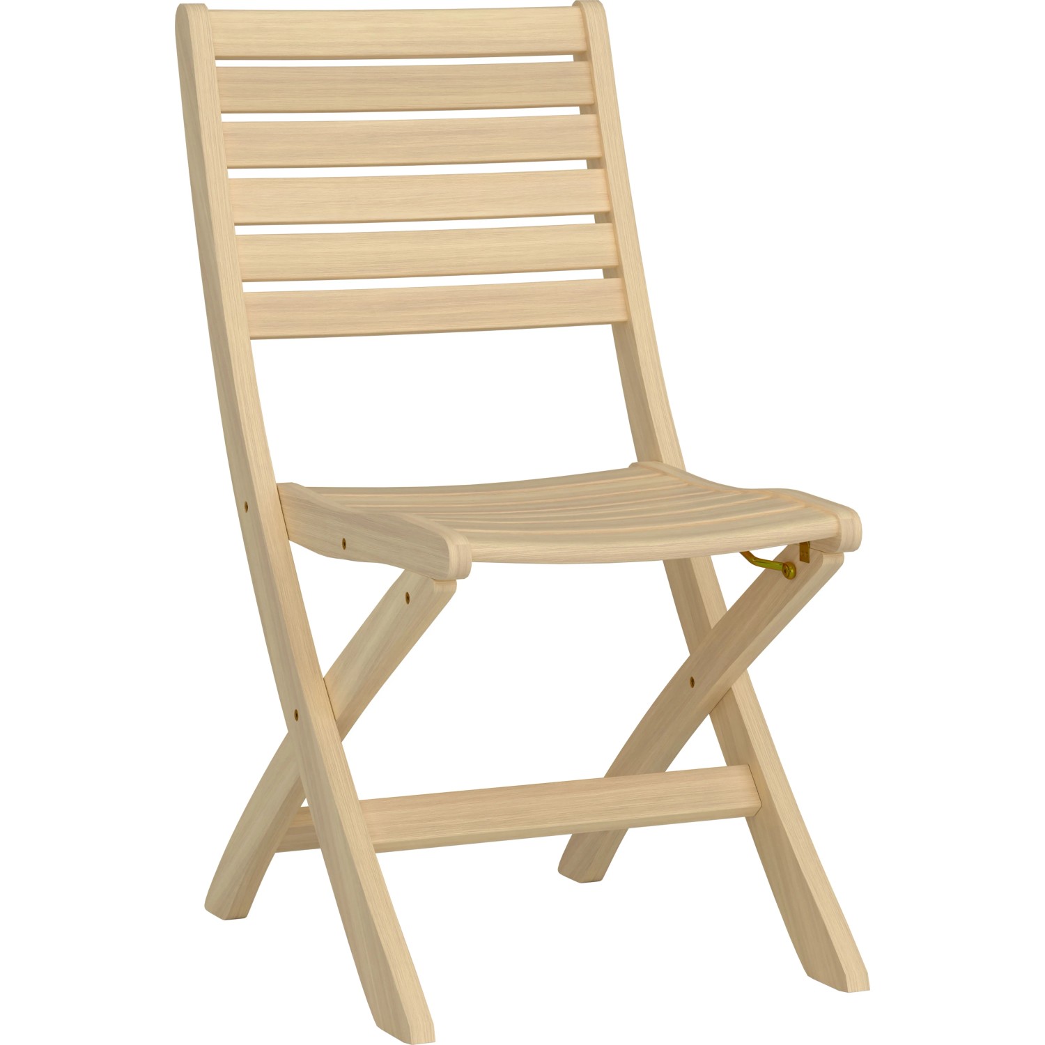 Sedia pieghevole Canston in legno naturale, ideale per giardino, balcone e terrazza.
