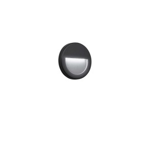 Applique segnapassi LED Smile 300 lm 11x11 cm antracite