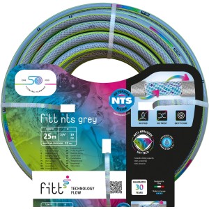 Tubo per irrigazione grigio Fitt nts grey arrotolato, lunghezza 25m.
