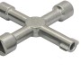 Chiave a croce t.b.t. per fornelli a gas, colore argento.