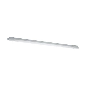 Plafoniera LED bianca Eglo Expert Slim, 110,5 cm, per ambienti umidi ed esterni.