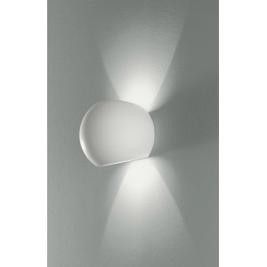 Lampada da parete bianca Intec Moses, design moderno per soggiorno e camere da letto.