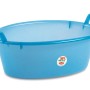Cesta ovale blu t.b.t. in plastica con manici.