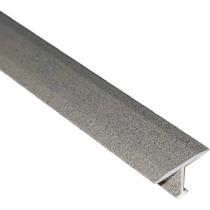 Profilo a T Arcansas in alluminio grigio, 14x9x900 mm, ideale per cornici e scaffali.