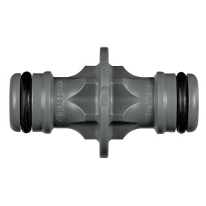 Connettore per tubo Gardena grigio per irrigazione giardino.