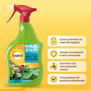 Spray pronto uso Rame e Zolfo per proteggere e curare le piante 1 l
