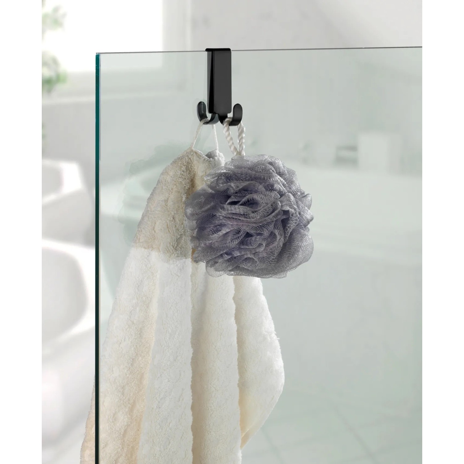JQK 4 Ganci Porta Asciugamani A Muro In Acciaio Inox 304 - Nero Opaco, Design Moderno, Per Bagno E Cucina, Con Viti