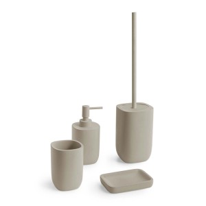 Dosasapone bagno Ylenia in resina 310 ml tortora chiaro matt