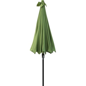 Ombrellone Limon chiuso color lime Ø 270 cm con manovella e palo in alluminio.