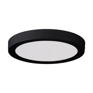 Plafoniera rotonda nera Eglo Idun-E a LED, luce bianca neutra.