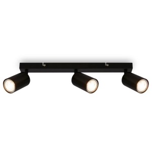 Barra 3 faretti LED Tib 44x5,5x8,5 cm nera