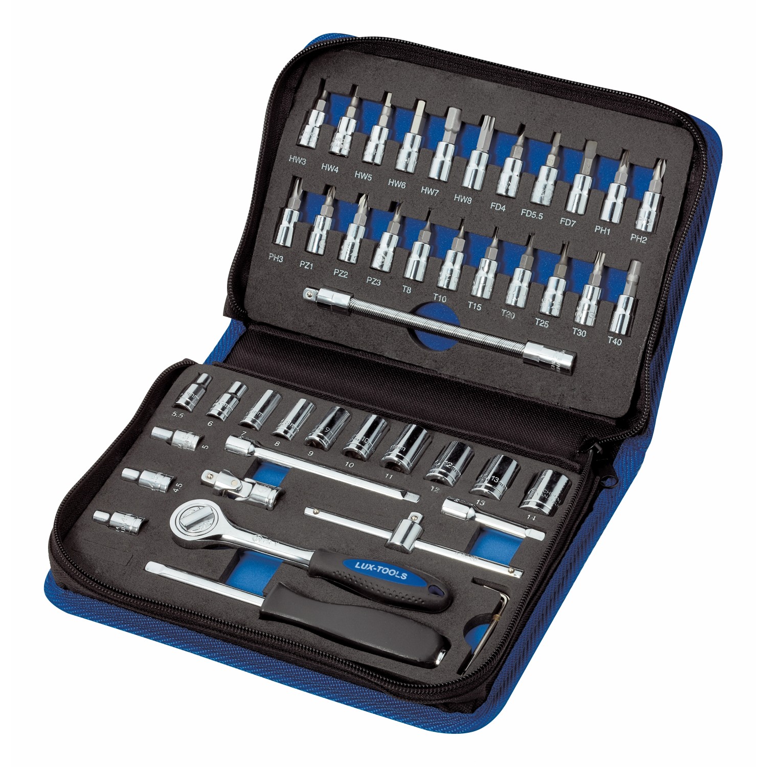 HASKYY Set Di Chiavi A Bussola Lunghe Da 1/4", 4 - 13 Mm, Set Di Dadi A 12 Punti, Chiave Inglese