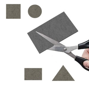 t.b.t. feltrini tagliati con le forbici, varie forme.