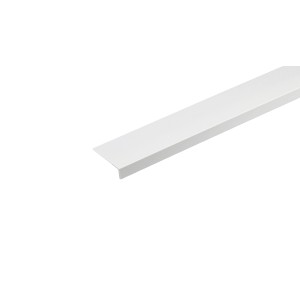 Profilo angolare asimmetrico Arcansas in PVC bianco, 40x10x2600 mm.
