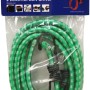 Corda elastica verde con ganci, lunghezza 120cm, per fissare carichi.