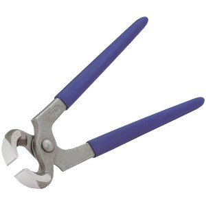 Pinza per bordi LUX Classic 180mm in acciaio per utensili con manici blu.